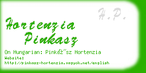 hortenzia pinkasz business card